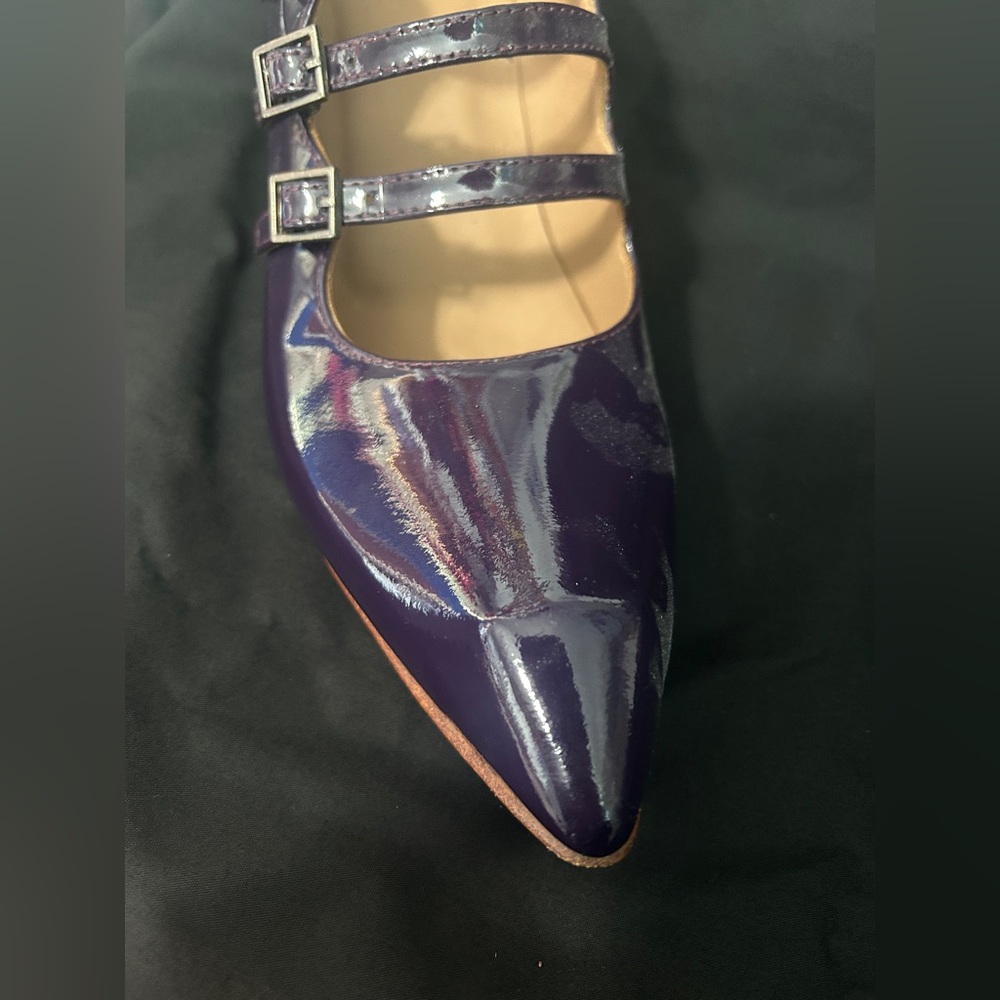 Purple Fluevog 3 Strap Heels. Size 9. Bach Style. Worn a Few Times Only. - Picture 4 of 9